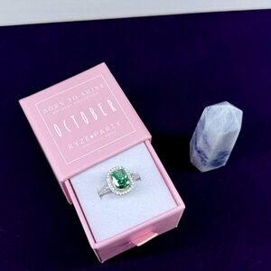 NIB Ryze Party Born To Shine BTS October Birthday Ring .925 Sterling Size 9
